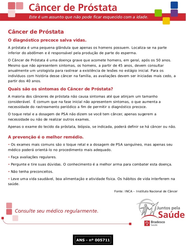 exame de prostata idade recomendada